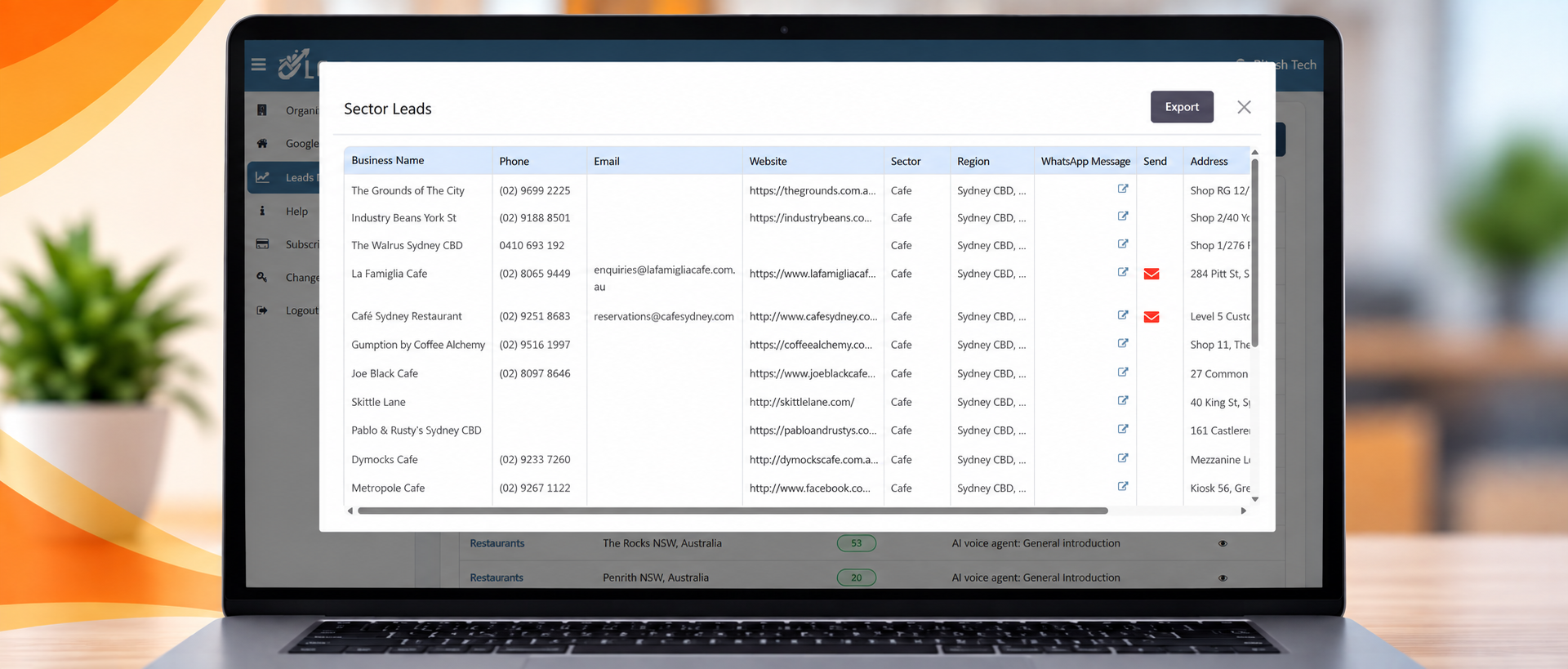 Lead Gen AI dashboard preview